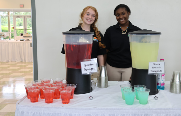 Staff making mocktails